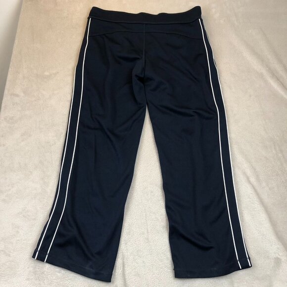 Danskin Now Womens Athletic Pants Large Straight Drawstring Activewear Navy Blue - Picture 13 of 13